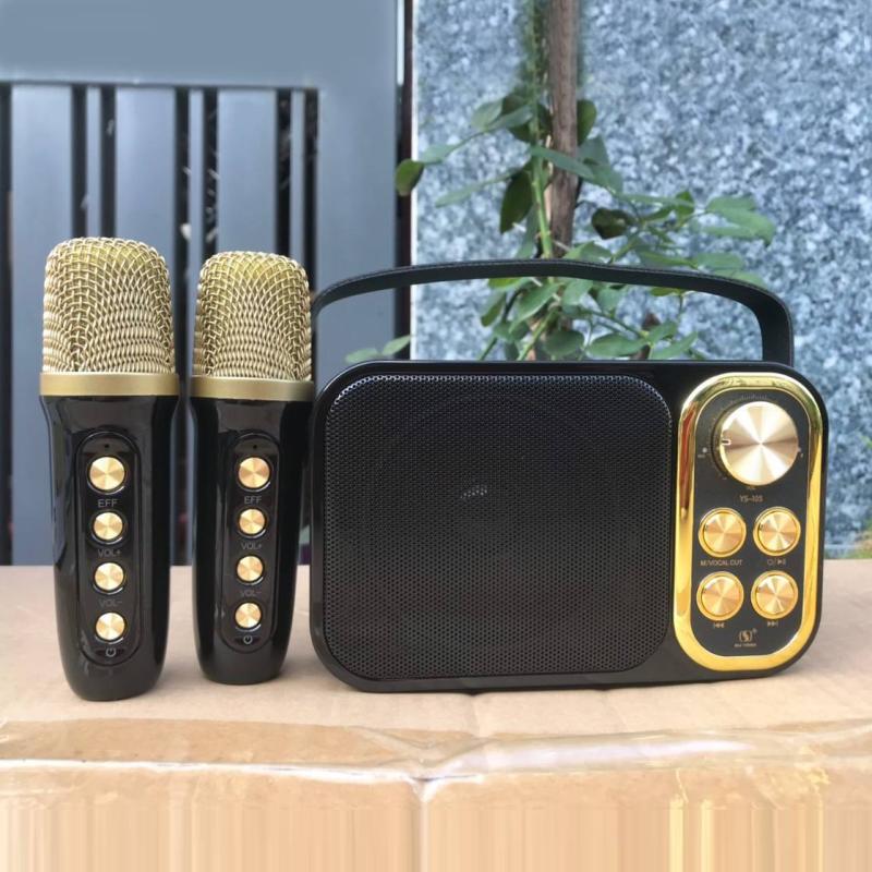 Loa karaoke mini YS-105 kèm 2 micro không dây