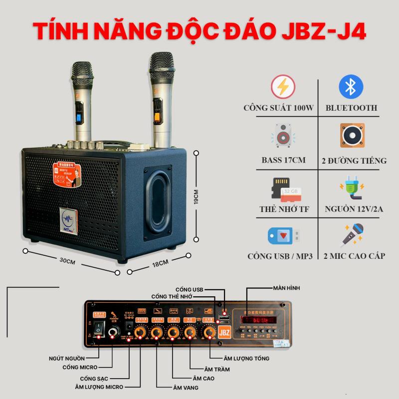 Loa karaoke JBZ J4 - Loa 2 đường tiếng - Bass 17cm