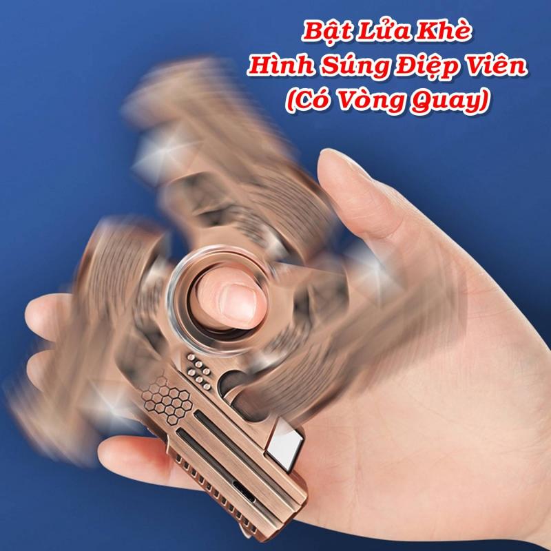 Bật lửa hình súng điệp viên có vòng xoay