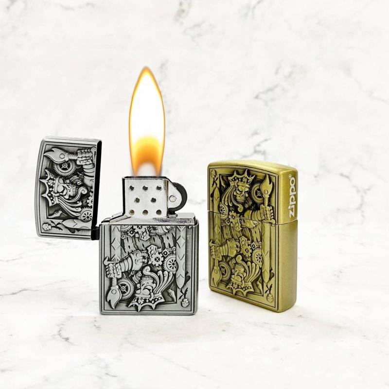 Bật lửa Zippo hình già đầu lâu dùng gas