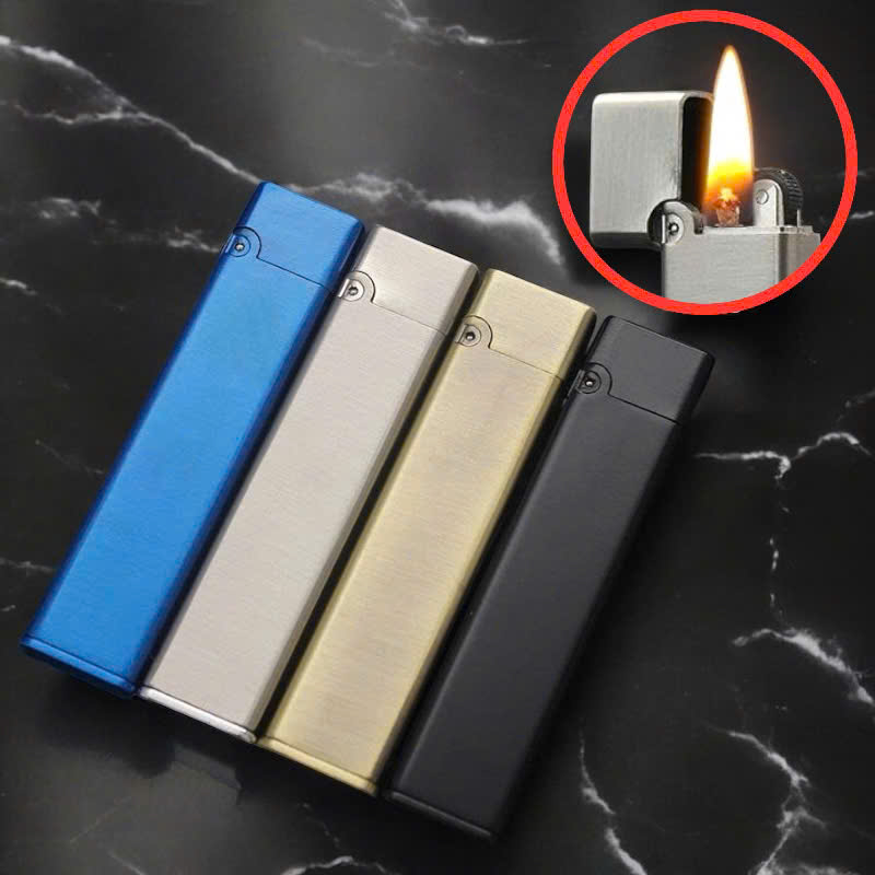 Bật lửa Zorro ZR-724 trơn siêu mỏng kim loại - xài xăng
