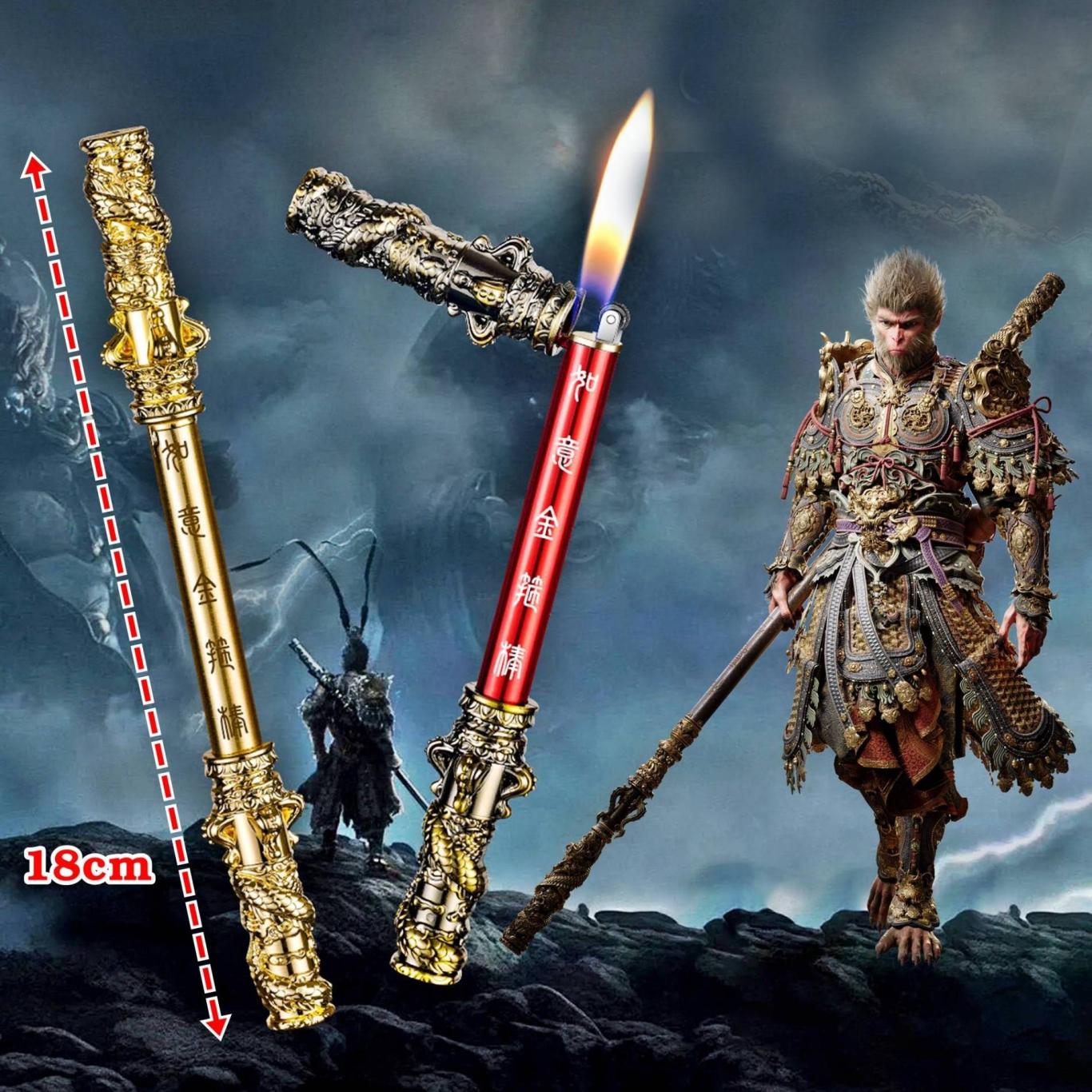 Bật lửa hình gậy như ý Tôn Ngộ Không xài gas