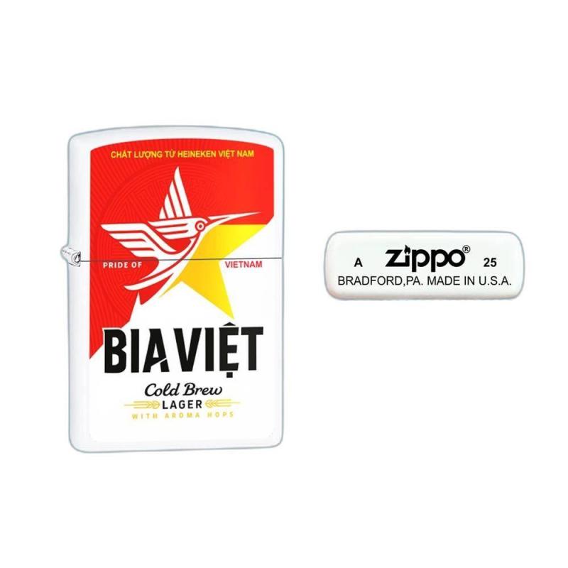 Bật lửa Zippo logo bia việt xài xăng
