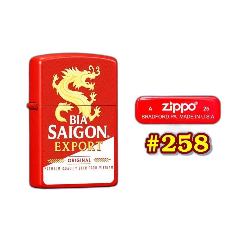 Bật lửa Zippo logo bia sài gòn export xài xăng