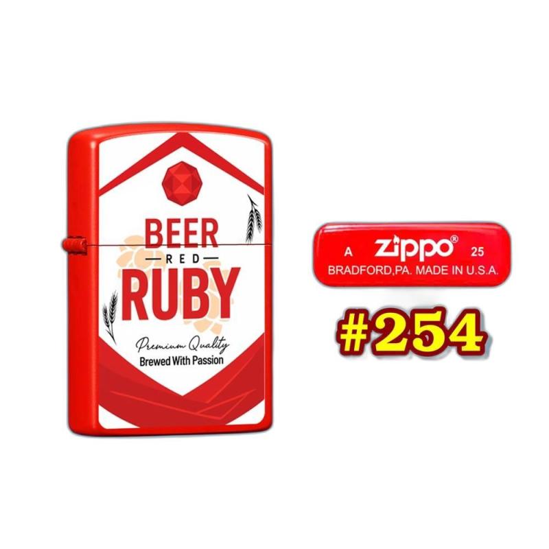 Bật lửa Zippo logo bia Ruby xài xăng