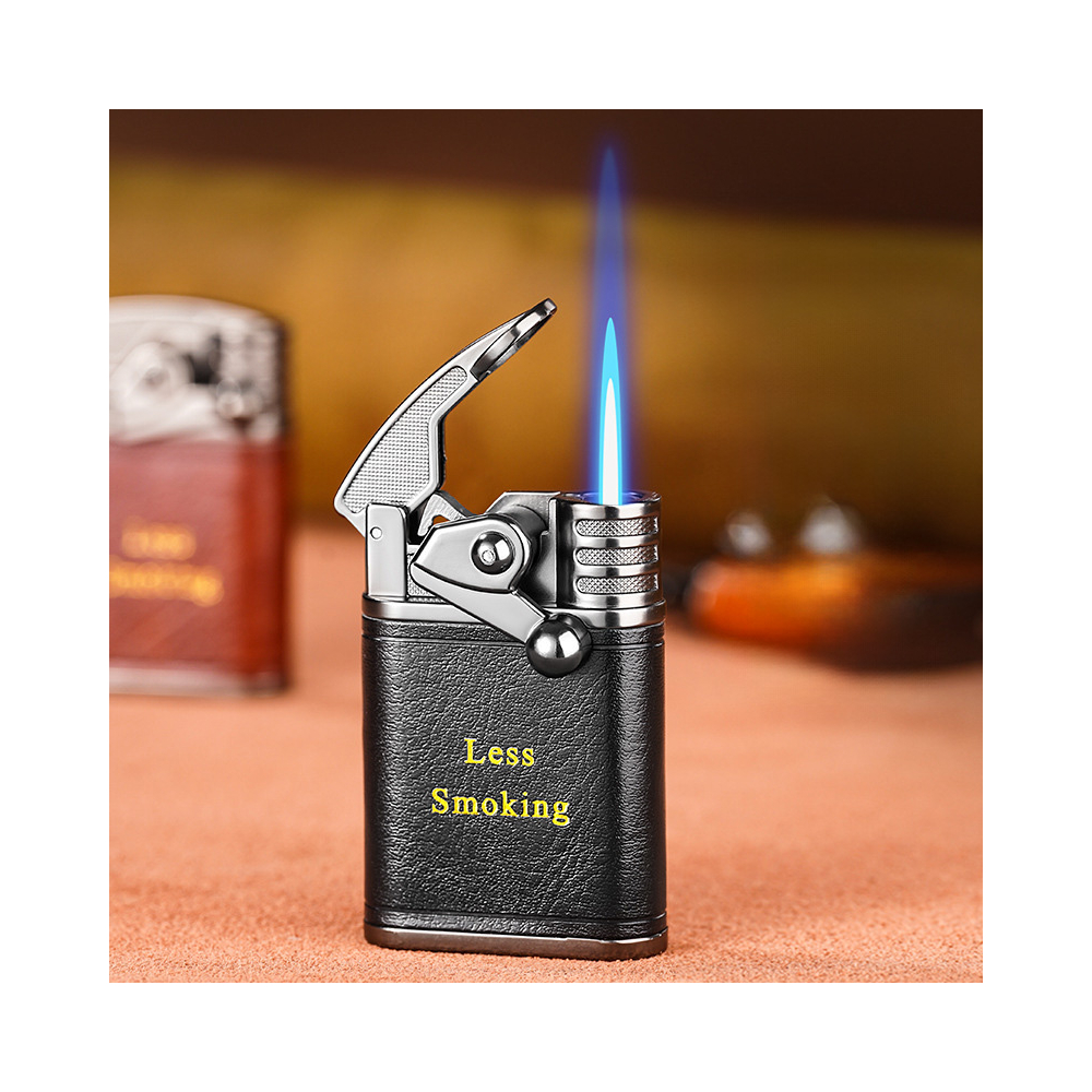 Bật lửa CF-252 kim loại bọc da dùng gas lửa khò