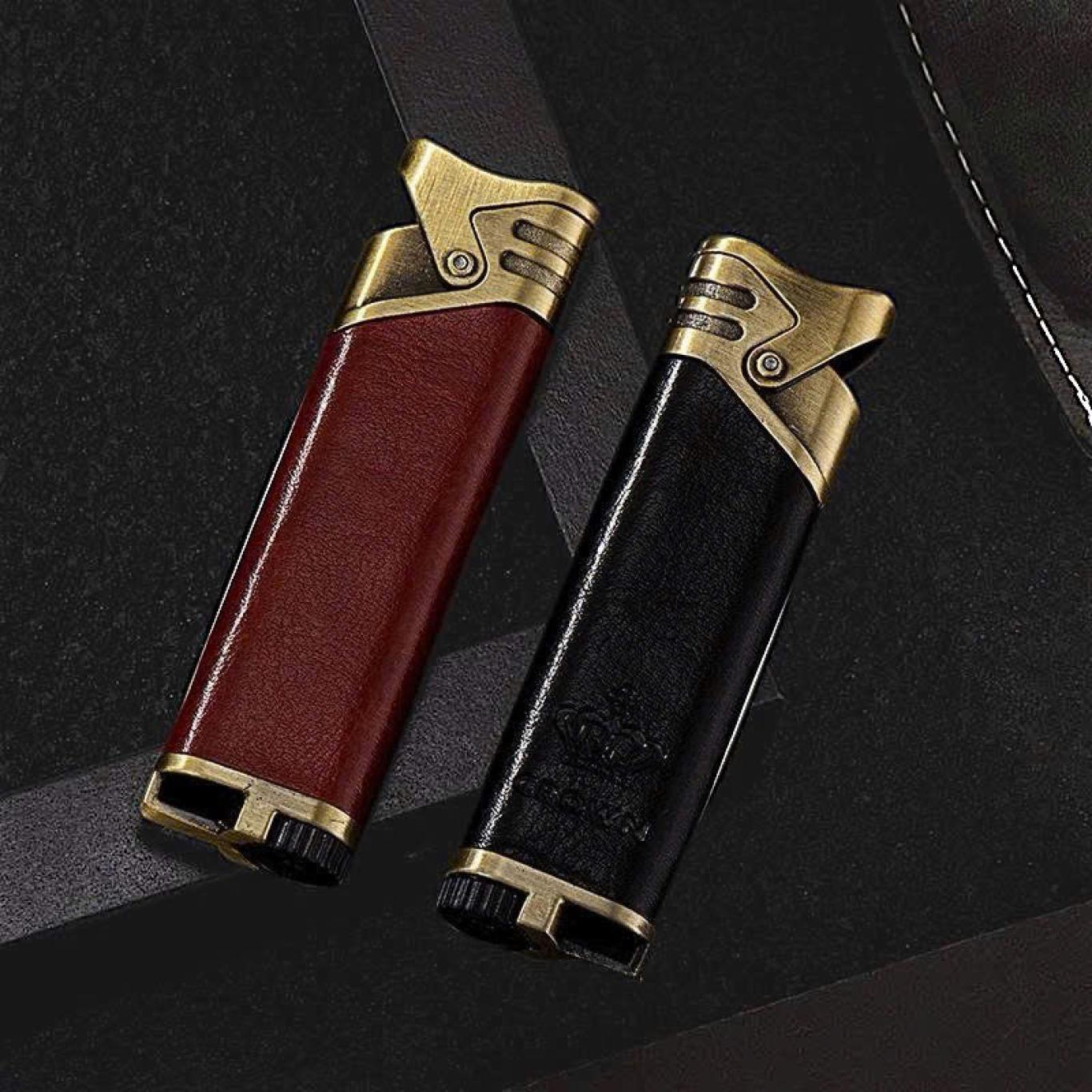 Bật lửa Honest bọc da hình vương miệng