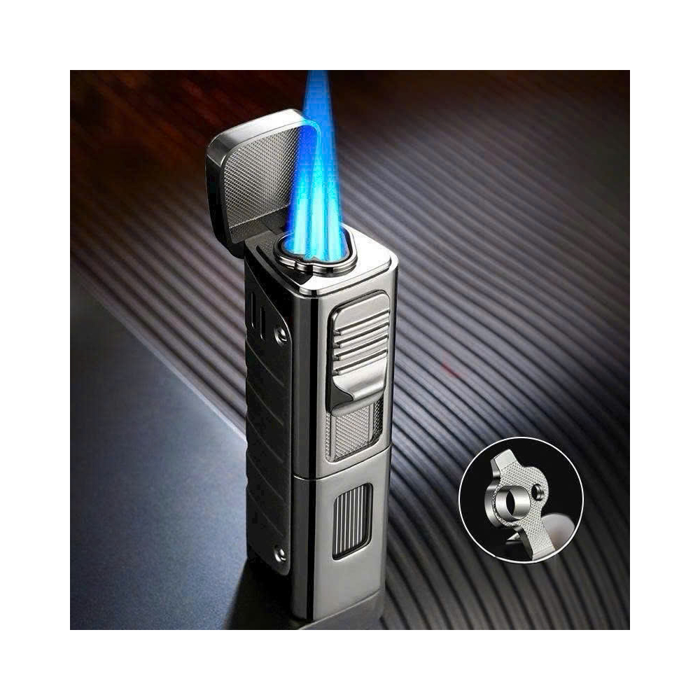 Bật lửa cigas khò 3 tia trong suốt TH-608