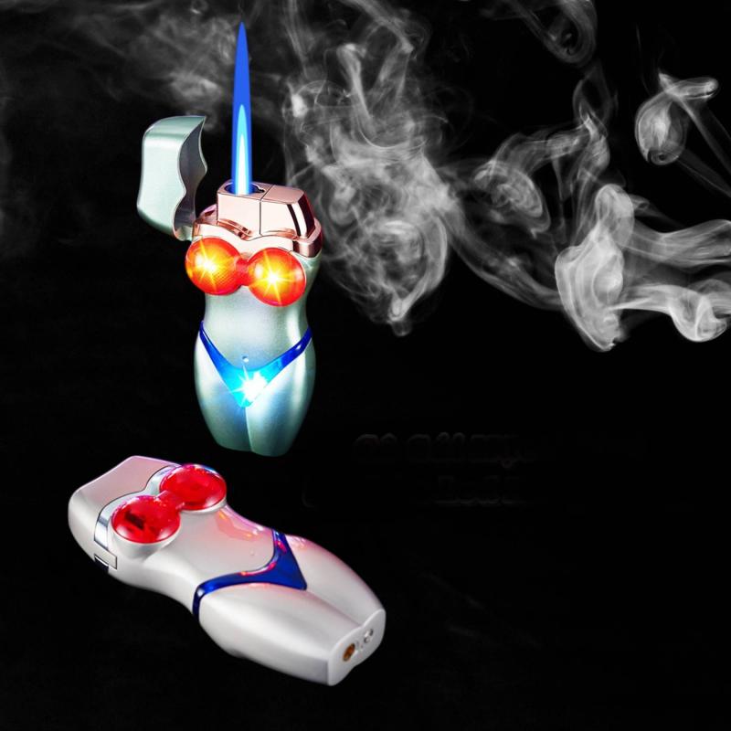Bật lửa hình cô gái mặc bikini có đèn led xài gas