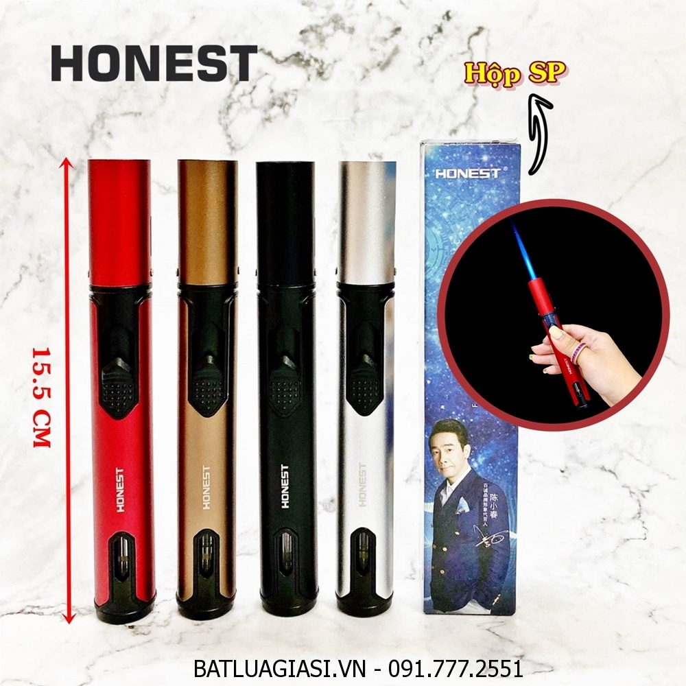 Bật lửa Honest 753 kim loại dùng gas