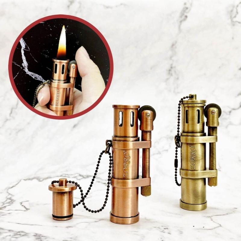 Bật lửa hình trụ nước Zorro 836 xăng đá cổ