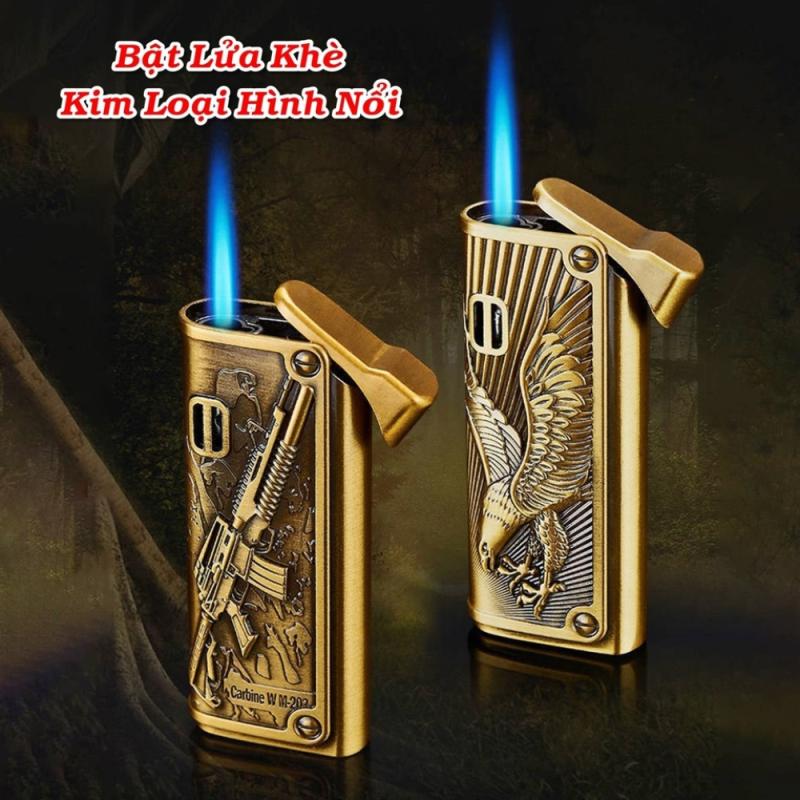 Bật lửa kim loại hình nổi - xài gas lửa khò