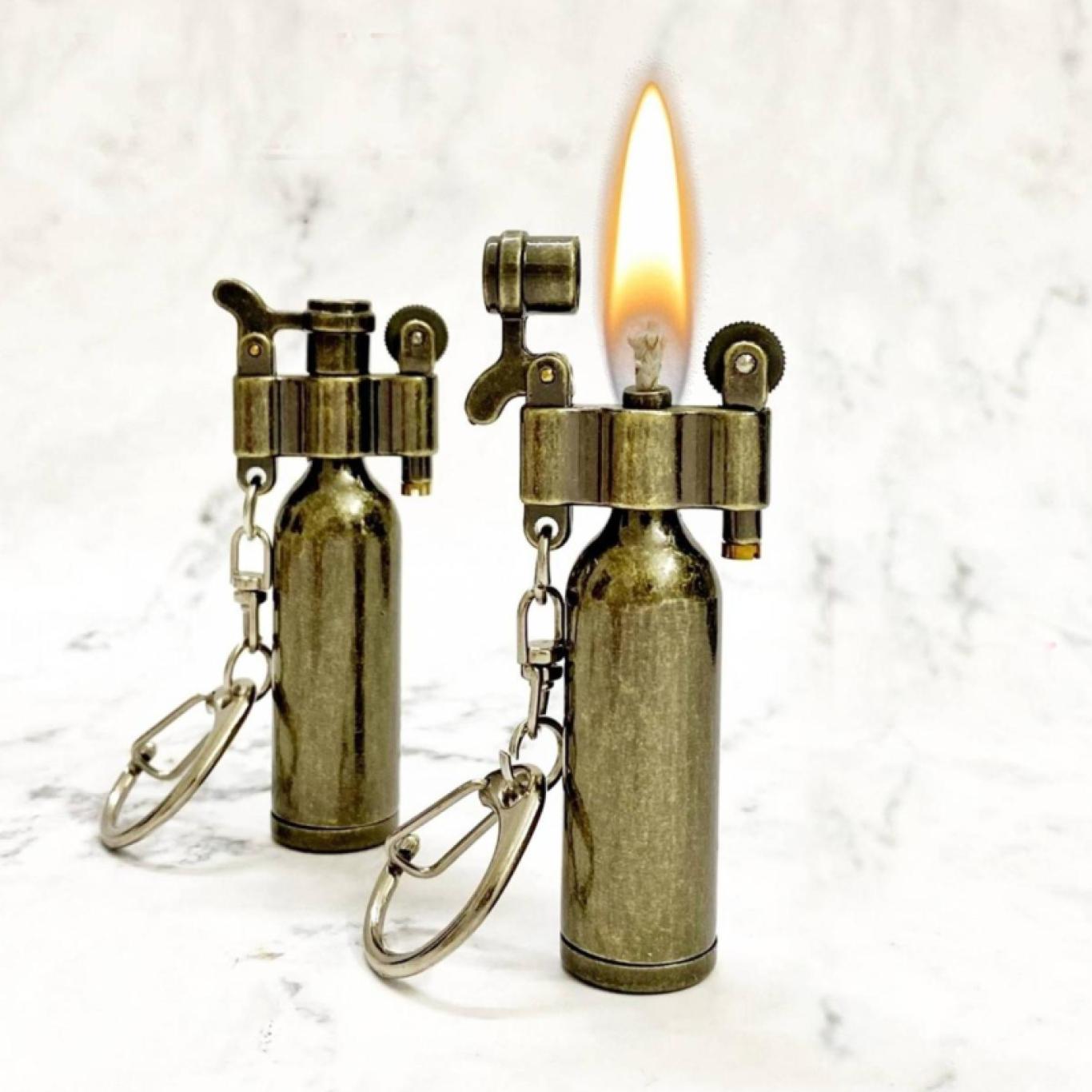 Bật lửa xăng đá cổ hình chay rượu D339 dùng xăng