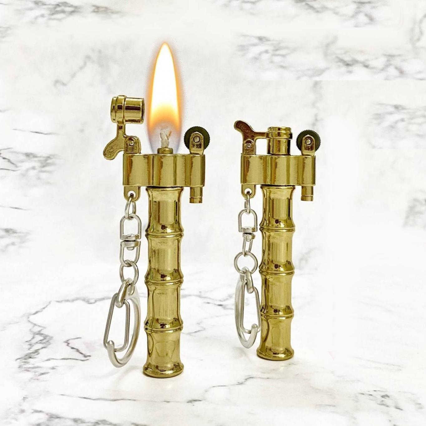 Bật lửa hình cây tre cây trúc dùng xăng đá cổ