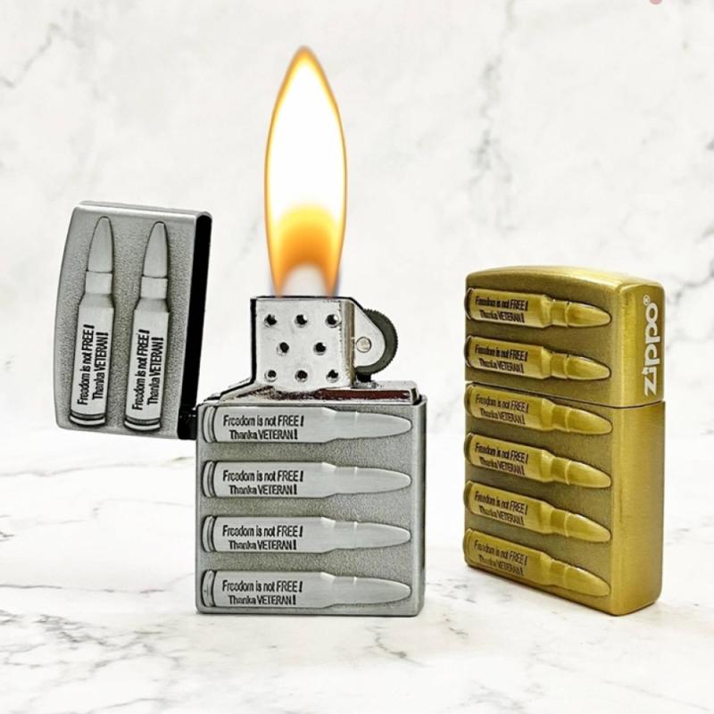 Bật lửa zippo gas đá hình 6 viên đạn g-10 - (xài gas)