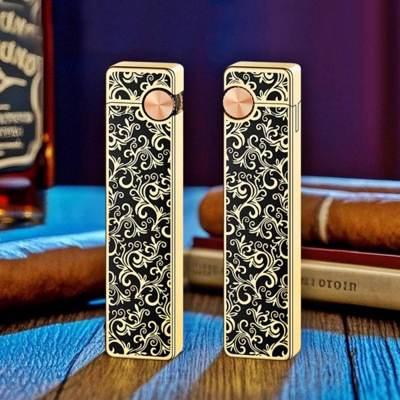 Bật lửa Honest sơn mài hình hoa văn HN514 - gas đá