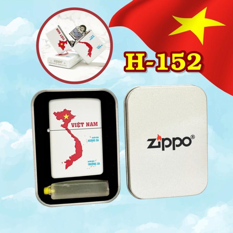 Bật lửa Zippo hình bản đồ việt nam hộp thiếc kèm xăng