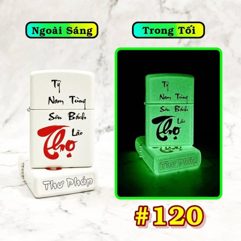 Zippo dạ quạng chữ thư pháp - Thọ