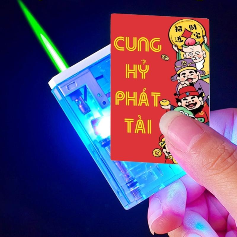 Bật lửa hình Thần Tài đến chúc tết - gas lộ thiên có đèn