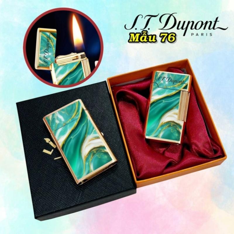 Bật lửa dupont vân đá m-76 có hộp xài xăng