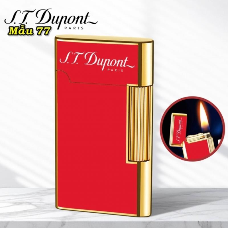 Bật lửa dupont vàng đỏ m-77 xài xăng