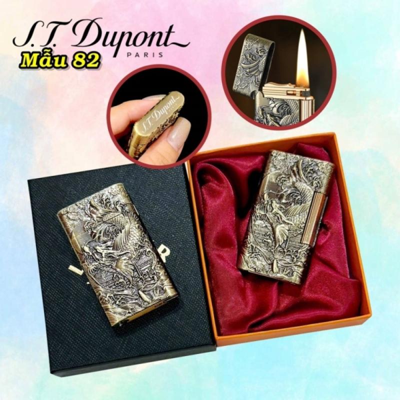 Bật lửa dupont hình cá chép hoá rồng có hộp xài xăng