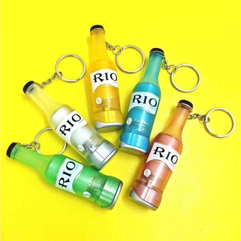 Bật lửa - móc khóa hình chai rượu rio nhiều màu - (xài gas)