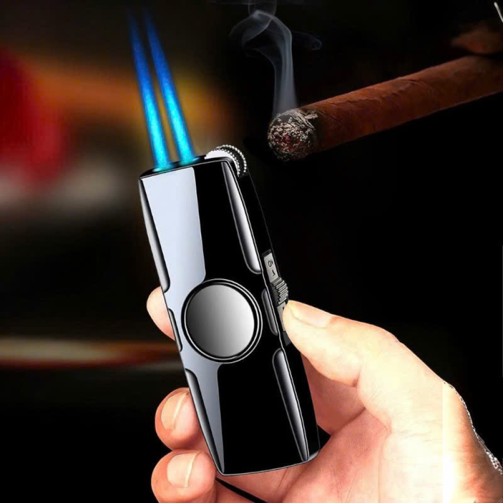 Bật lửa spinner con quay 2 ngọn lửa khò