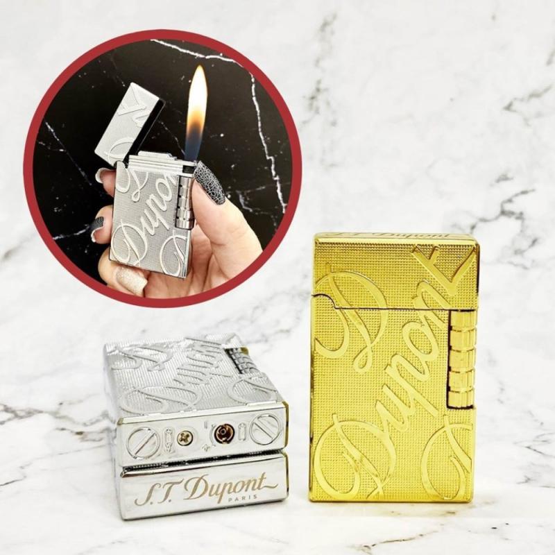 Bật lửa dupont chữ nổi M-6 xài gas