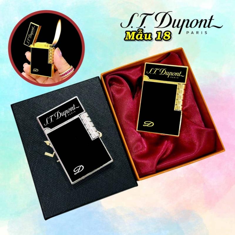 Bật lửa dupont chữ M-18 (có hộp) - (xài gas)
