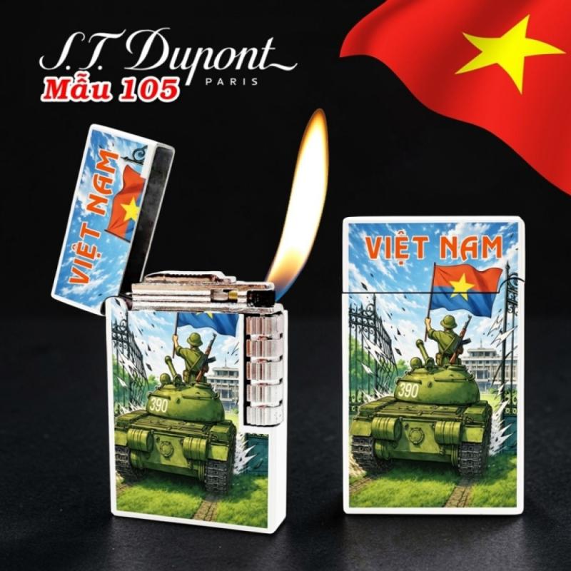 Bật lửa hình xe tăng tiến vào dinh độc lập M-105 xài gas