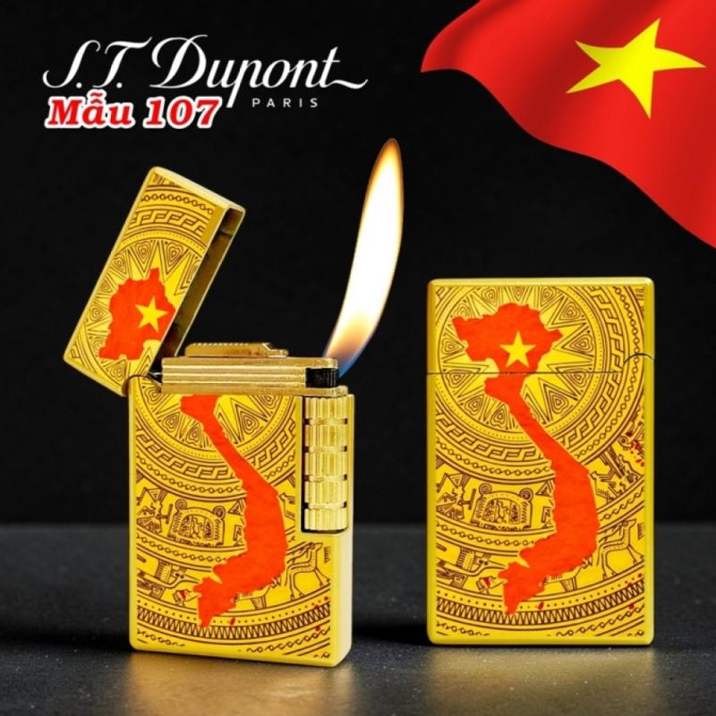 Bật lửa hình trống đồng - bản đồ M-107 - (xài gas)