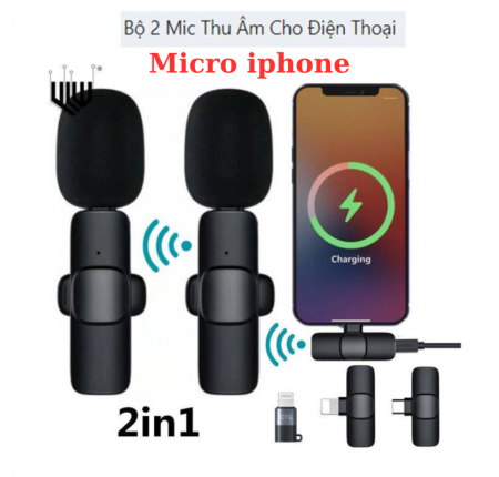 Micro thu âm livestream K9 (2 micro) iphone
