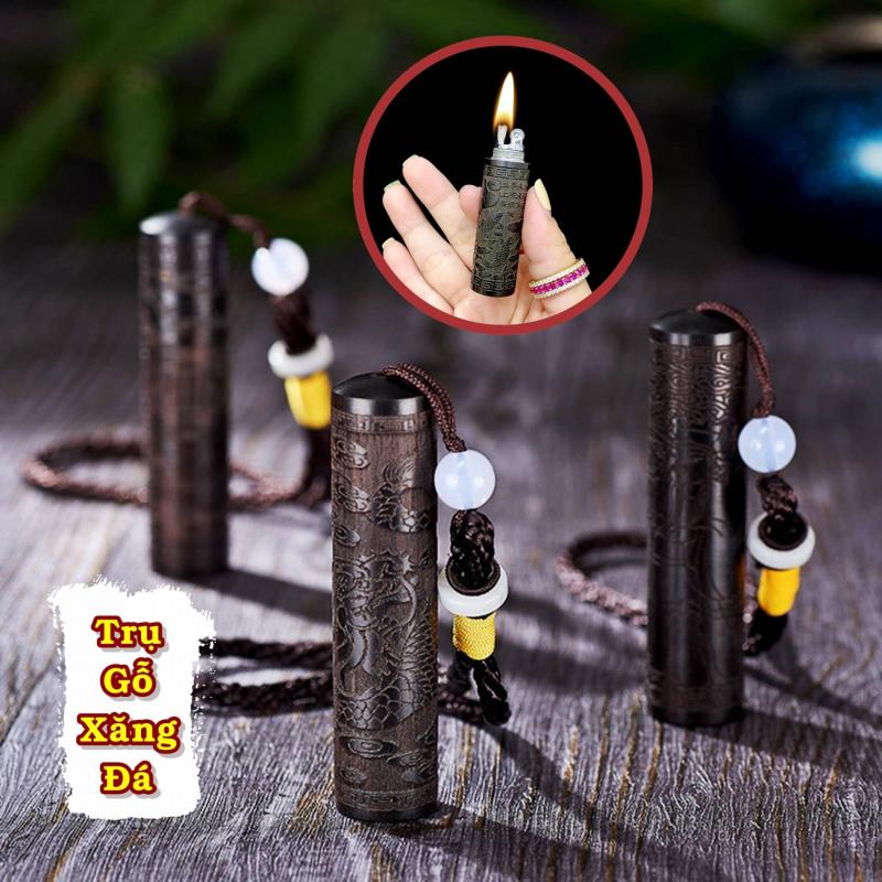 Bật lửa trụ gỗ xăng đá - (xài xăng)