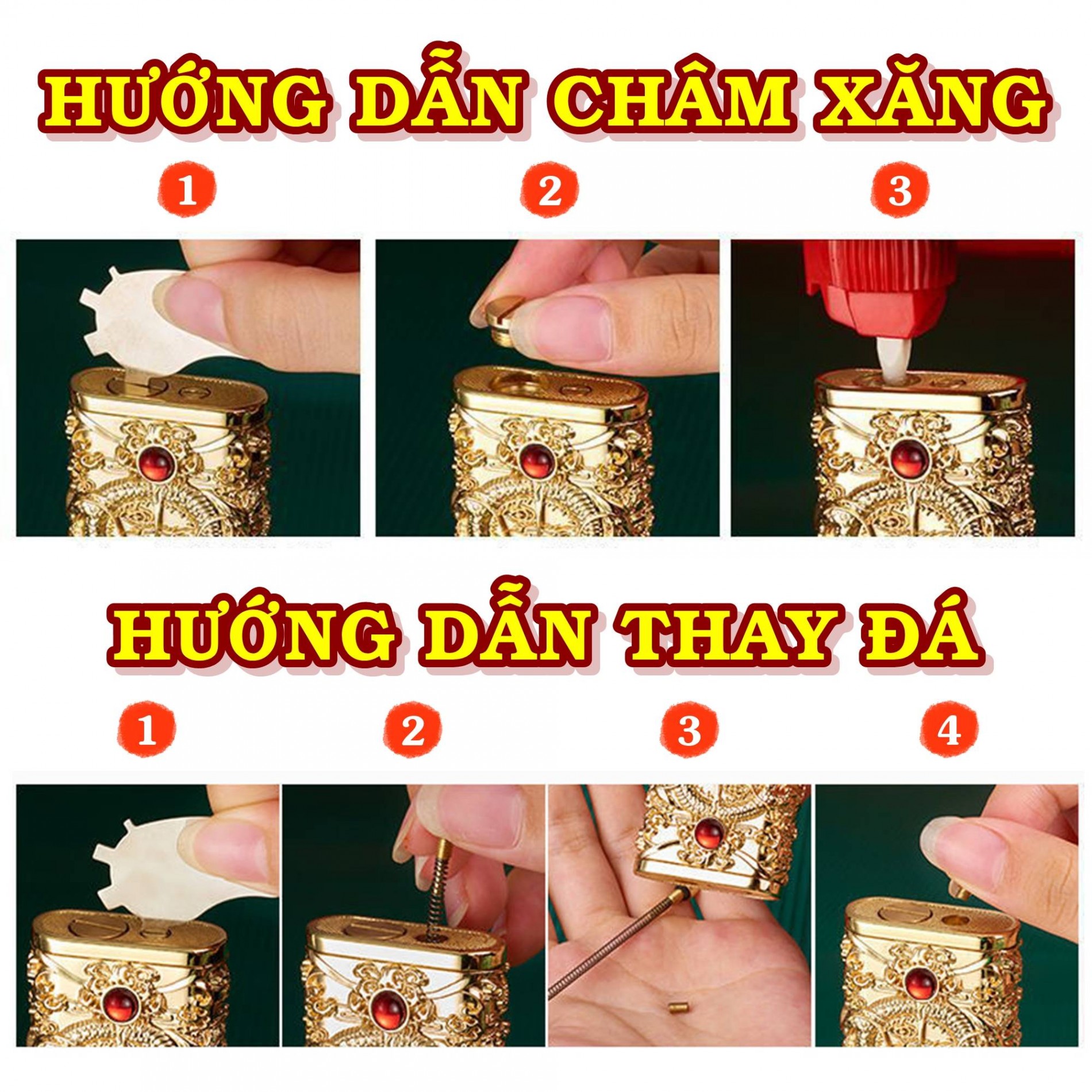 Bật lửa zorro xăng đá hình rồng nổi cẩn ngọc z830 - (xài xăng)